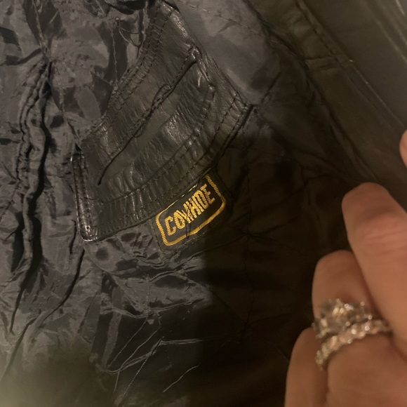 1991 Motorcycle Cowhide leather jacket with James Dean portrait by David Greene - Picture 4 of 5